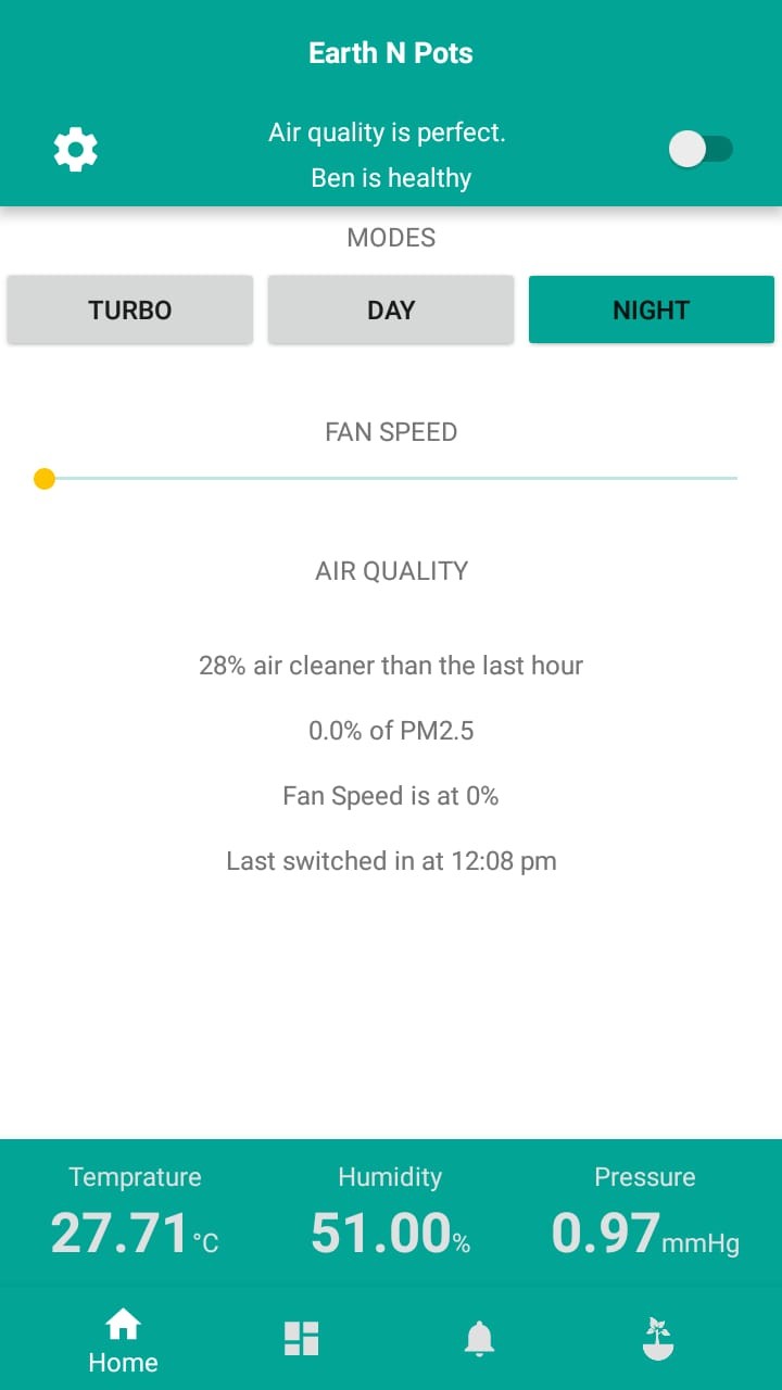 Airblend Mobile App Interface - Air Quality Monitoring Dashboard